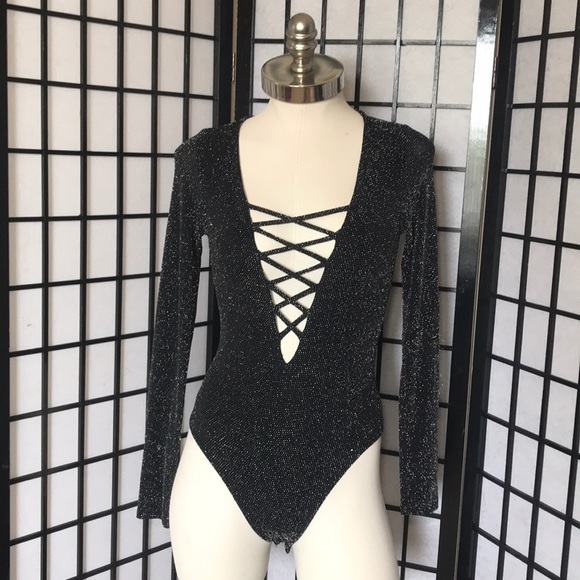 a'gaci Tops - Shimmery Bodysuit